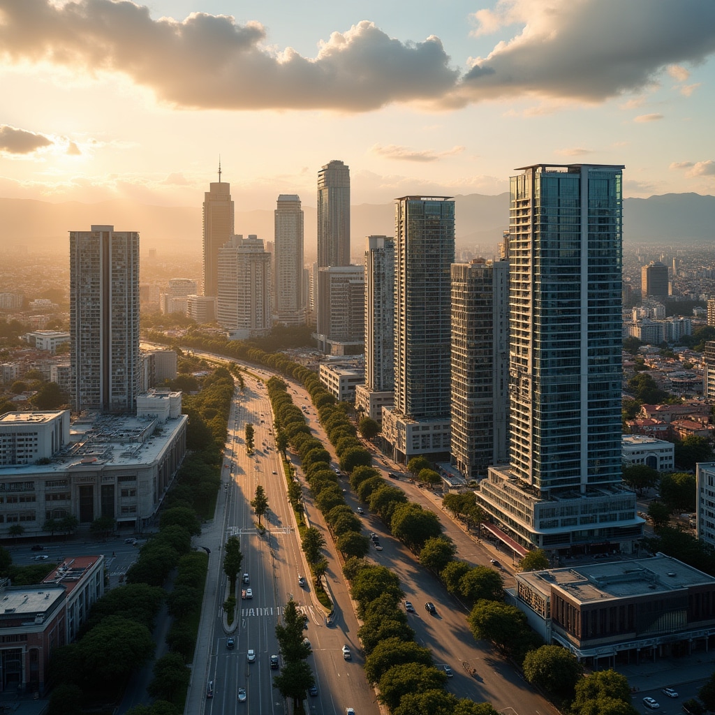 Modern urban development and city planning